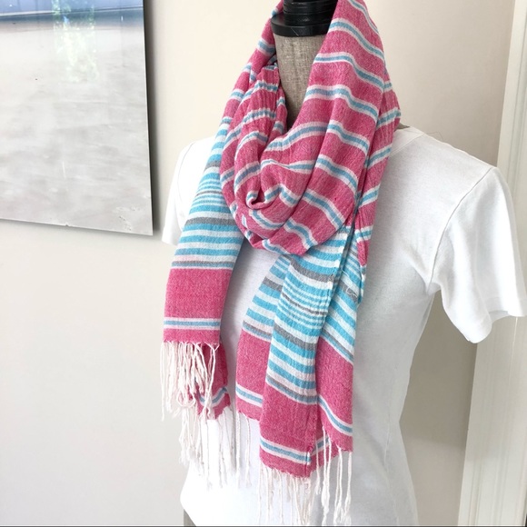 3/$25 Striped Lightweight Cotton Scarf - Picture 1 of 6